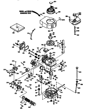 Replacement Parts Diagram and Parts List for 143943526  Craftsman Engine