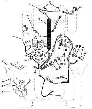 Electrical Diagram and Parts List for 917257631  Craftsman Lawn Tractor