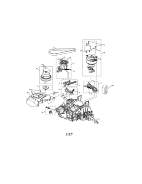 Transaxle Diagram and Parts List for 917273980  Craftsman Lawn Tractor