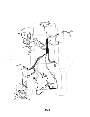 Electrical Diagram and Parts List for 917273641  Craftsman Lawn Tractor