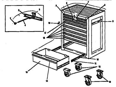 Part Location Diagram of F-395 Craftsman Instruction sheet