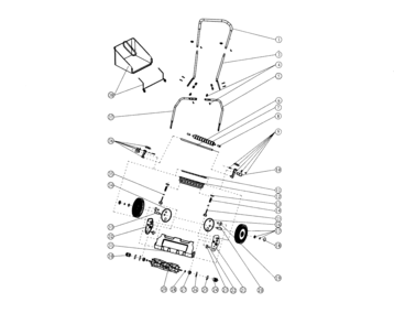 Main Assy Diagram and Parts List for 15130377  Craftsman Lawn Mower