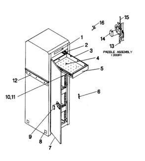 Cabinet Parts Diagram and Parts List for 706593850  Craftsman Tool Stand & Cart