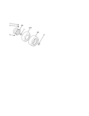 Wheels And Tires Diagram and Parts List for 917250470  Craftsman Lawn Tractor