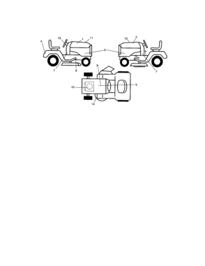 Decals Diagram and Parts List for 917287251  Craftsman Lawn Tractor