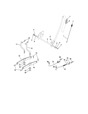 Lift Assembly Diagram and Parts List for 917276781  Craftsman Lawn Tractor