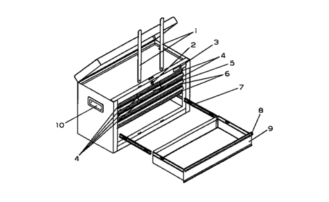 Unit Parts Diagram and Parts List for 706658800  Craftsman Tool Stand & Cart