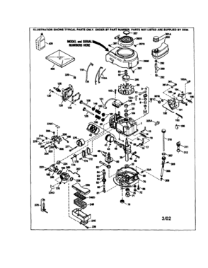 Cylinder Diagram and Parts List for 1430966010  Craftsman Engine
