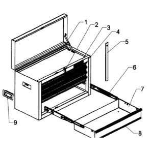 Tool Chest Diagram and Parts List for 70631018  Craftsman Tool Stand & Cart