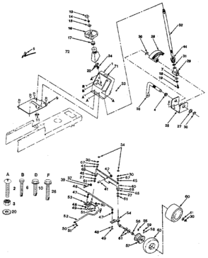 Steering And Front Axle Diagram and Parts List for 917255510  Craftsman Lawn Tractor