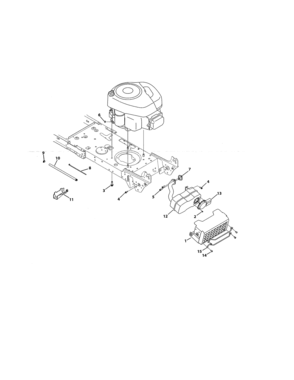 Engine/muffler Diagram and Parts List for 247203754  Craftsman Lawn Tractor