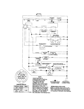 Schematic-tractor Diagram and Parts List for 917276810  Craftsman Lawn Tractor