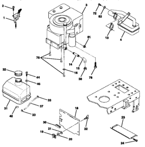 Engine Diagram and Parts List for 917257645  Craftsman Engine