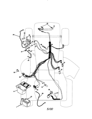 Electrical Diagram and Parts List for 917270742  Craftsman Lawn Tractor