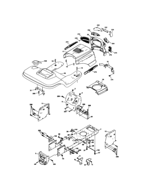 Chassis And Enclosures Diagram and Parts List for 917274821  Craftsman Lawn Tractor