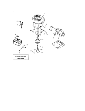 Engine Diagram and Parts List for 917276640  Craftsman Lawn Tractor