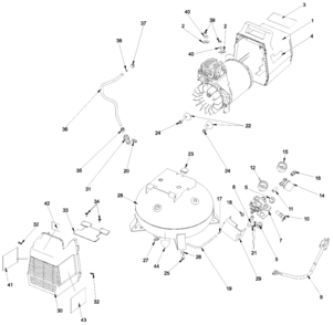 Default Diagram and Parts List for 919-16345 Type 0 Craftsman Compressor
