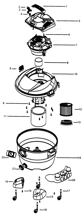 Part Location Diagram of 67742-00 Craftsman Shop vacuum caster