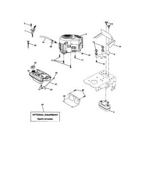 Engine Diagram and Parts List for 917275740  Craftsman Lawn Tractor