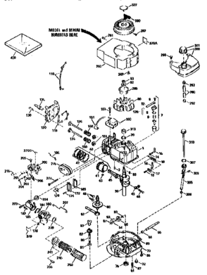 Replacement Parts Diagram and Parts List for 143943830  Craftsman Engine