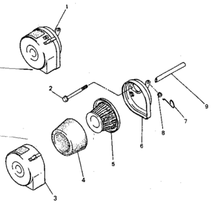 Air Cleaner System Diagram and Parts List for 636299950  Craftsman Engine