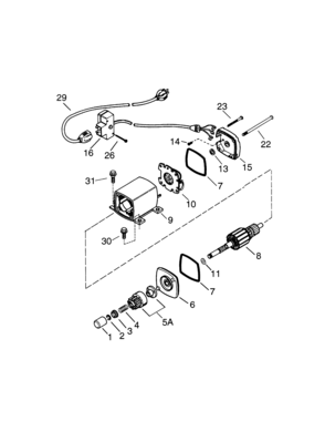 Electric Starter Diagram and Parts List for 143059013  Craftsman Engine