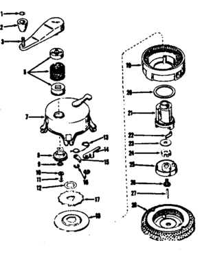 No-pull Starter Diagram and Parts List for 143134022  Craftsman Engine