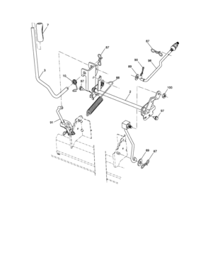 Lift Assembly Diagram and Parts List for 917287210  Craftsman Lawn Tractor