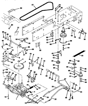 Drive Diagram and Parts List for 917257645  Craftsman Engine
