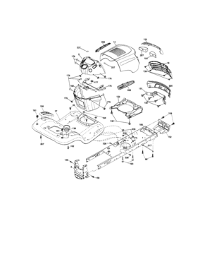 Chassis Diagram and Parts List for 917288120  Craftsman Lawn Tractor
