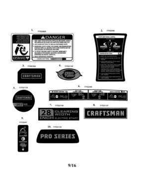 Part Location Diagram of 777D21932 MTD Label-Snow Engine