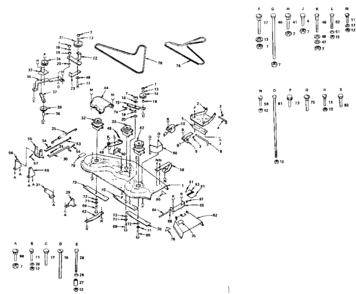 Mower Diagram and Parts List for 917255830(1987)  Craftsman Lawn Tractor