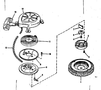 Starter No. 29224 Diagram and Parts List for 14350200  Craftsman Engine