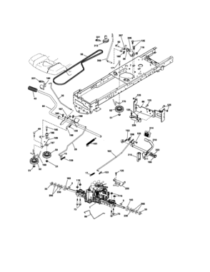 Ground Drive Diagram and Parts List for 917288360  Craftsman Lawn Tractor
