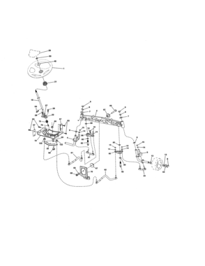 Steering Diagram and Parts List for 917986421  Craftsman Lawn Tractor