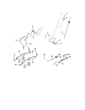 Lift Assembly Diagram and Parts List for 917277130  Craftsman Lawn Tractor
