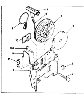 Rewind Starter No. 590531 Diagram and Parts List for 143364312  Craftsman Engine
