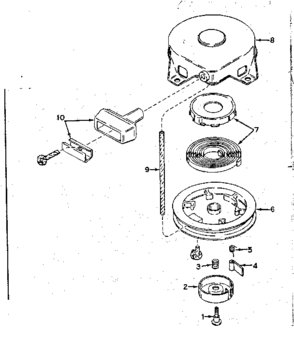 Rewind Starter No. 590420 Diagram and Parts List for 143574072  Craftsman Engine