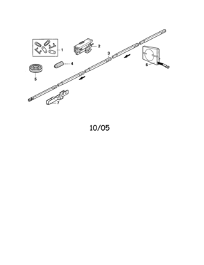 Rail Assembly Diagram and Parts List for 13953914D  Craftsman Garage Door Opener