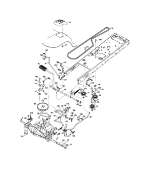 Ground Drive Diagram and Parts List for 917287110  Craftsman Lawn Tractor