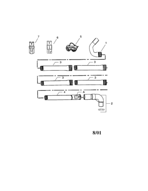 Gutter Attchment Kit Diagram and Parts List for 358799700  Craftsman Leaf Blower / Vacuum