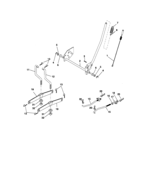 Lift Assembly Diagram and Parts List for 917275642  Craftsman Lawn Tractor