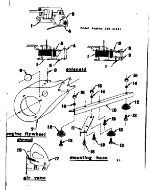 Coil And Solenoid Assemblies Diagram and Parts List for 58031491  Craftsman Engine