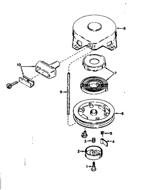 Rewind Starter No. 590420 Diagram and Parts List for 143171212  Craftsman Engine