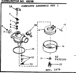 Replacement Parts Diagram and Parts List for 143305052  Craftsman Engine