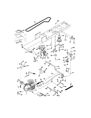 Ground Drive Diagram and Parts List for 917273800  Craftsman Lawn Tractor