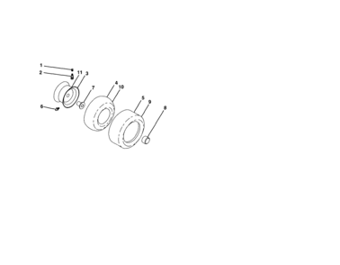 Wheels And Tires Diagram and Parts List for 917288342  Craftsman Lawn Tractor