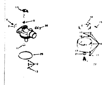Carburetor 631693 Diagram and Parts List for 143235012  Craftsman Engine