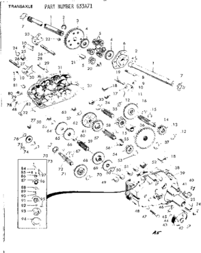 10x Garden Tractor/transaxle Diagram and Parts List for 917633A71  Craftsman Lawn Tractor