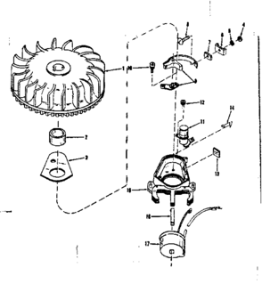Magneto (wico Fw-2617) Diagram and Parts List for 14336252  Craftsman Engine